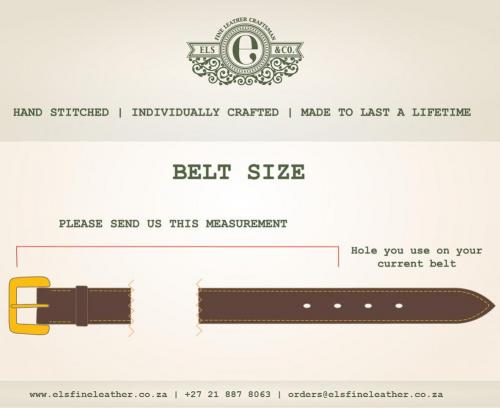The Right Size Just For You, layout, belt size, measurement, drawing, logo