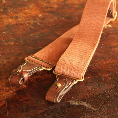 NIEU-BETHESA CLASSIC, leather, canvas sling, brass stud, brass buckles, hunting