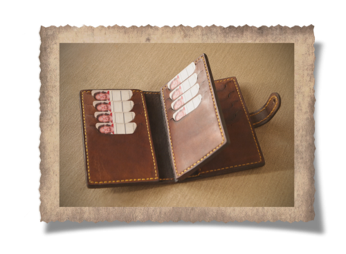 Elliot License Holder (16), licenses, card holder, leather products, yellow stitching, handcrafted