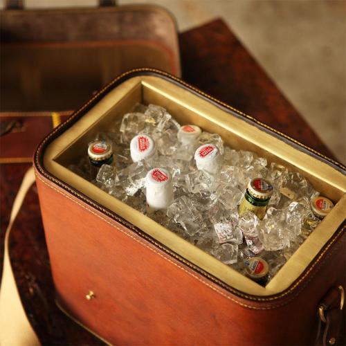 beers, ice, brass, leather, handmade product, south africa